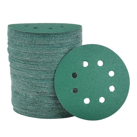 Legit Grit 5 inch Sand paper Disc, 8-Hole, 80 Grit, 100PK LG5-880-100